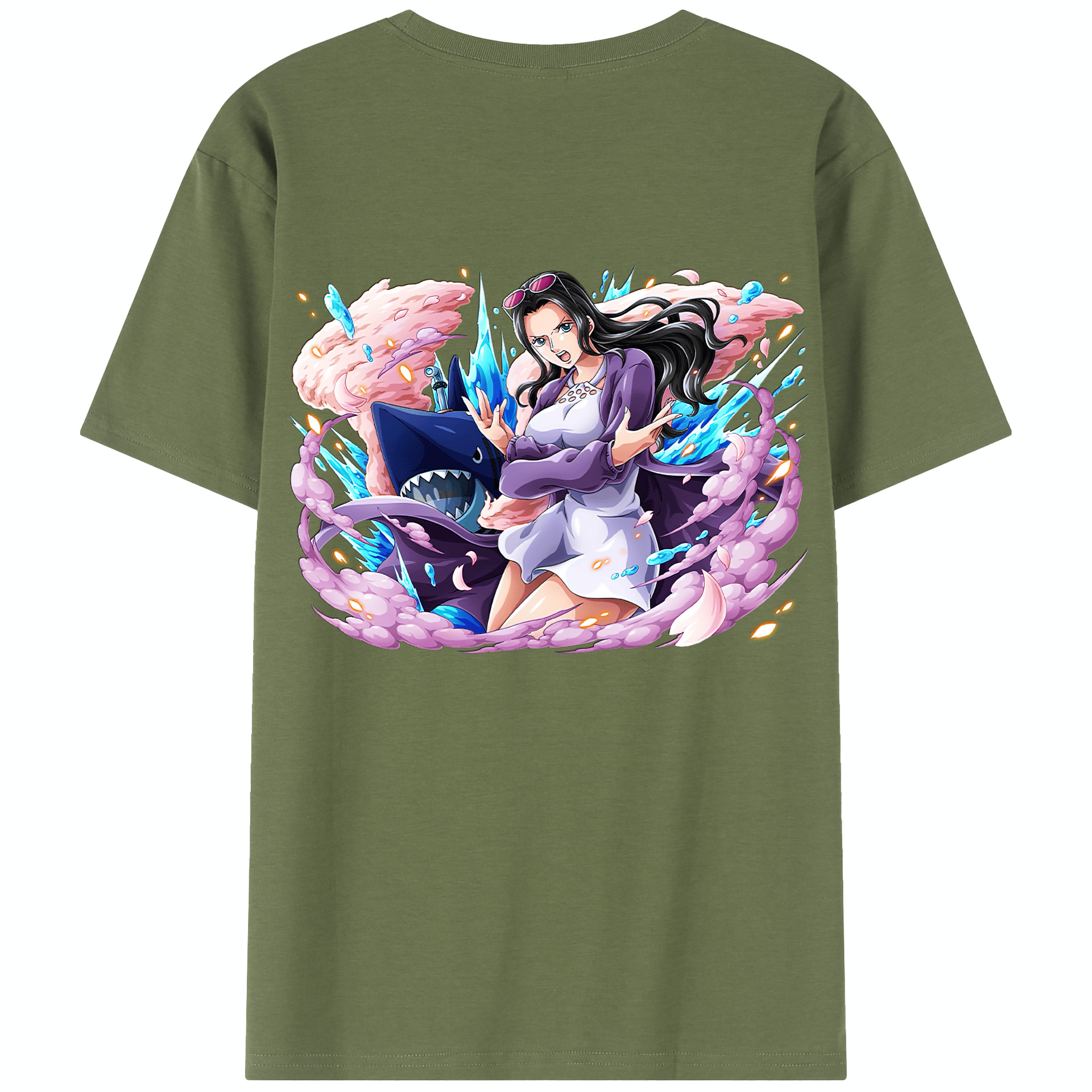 ワンピース ニコ・ロビン ONE PIECE Nico Robin 綿100％半袖Tシャツ（背面プリント）